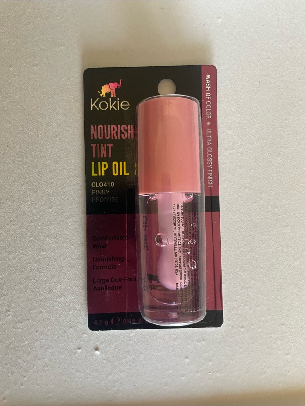 Kokie Nourish Tint Lip Oil - Pinky Promise